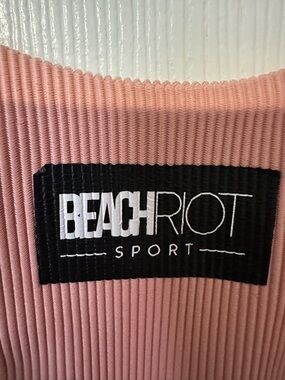 Beach Riot Kids One-Piece in Dusty Rose with Black Logo